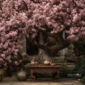 Persimmon Tree: A Symbol of Luck and Prosperity Cherished by Ancestors | 023108-1