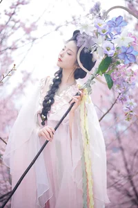Ethereal Cherry Blossom Muse - YiTuYu Art Language Vol.8949 Tu Ya W-14