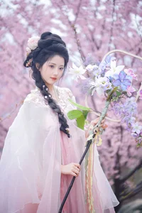 Ethereal Cherry Blossom Muse - YiTuYu Art Language Vol.8949 Tu Ya W-17