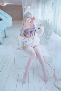 Coser Kurotia Kuro: Sweet Charm in Pure KEMOMIMI WHITE Lingerie (56P)-28