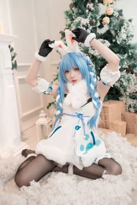 Enchanting Winter Magic with PoppaChan as Usada Pekora-8