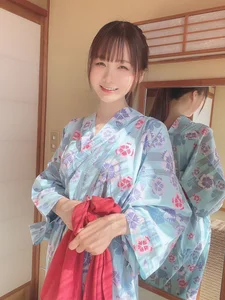 Elegance in Blue: Coser Yukata Style - Fantia Part01-8