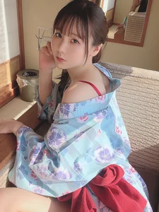 Elegance in Blue: Coser Yukata Style - Fantia Part01-19