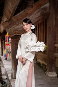 Elegant Asian Beauty: A Portrait of Grace with Traditional Paper Umbrella - Captivating Serenity-1