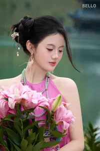 Traditional Vietnamese Beauty A Muse by the Ancient Lake Serene Charm-2