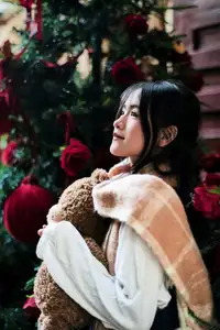 Cozy Christmas Reading: Young Woman and 'How to Win Friends' Book-6