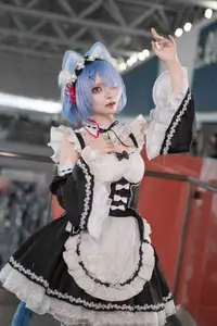 Coser Hua Qi Hana's Adorable Cat Rem Cosplay at Anime Carnival-7
