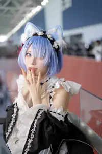 Coser Hua Qi Hana's Adorable Cat Rem Cosplay at Anime Carnival-13
