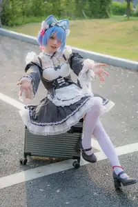 Coser Hua Qi Hana's Adorable Cat Rem Cosplay at Anime Carnival-40