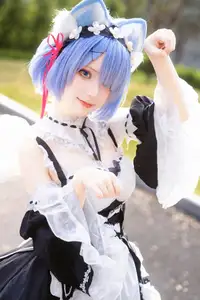 Coser Hua Qi Hana's Adorable Cat Rem Cosplay at Anime Carnival-36