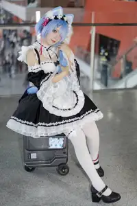 Coser Hua Qi Hana's Adorable Cat Rem Cosplay at Anime Carnival-33