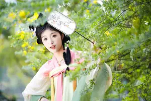 Graceful Hanfu Beauty with Dreamy Butterfly Kite - Zi Yu, YiTuYu Vol.8737-3