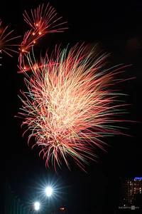 Spectacular Lunar New Year Fireworks Display: Celebrating the Year of the Horse with Vibrant Pyrotechnics and City Skyline Views-13