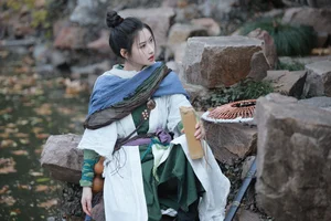 Elegant Traditional Chinese Aesthetic Photography: Art Language Vol.9375 Yi Zhan Bai Cha Qing Huan Collection-21