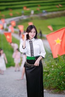 Vietnamese Cultural Beauty: Girl in Traditional Attire-5