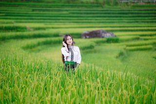 Vietnamese Cultural Beauty: Girl in Traditional Attire-3