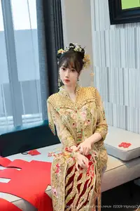 XiuRen No.10567: Yue Er Yue Er's Enchanting Traditional Bridal Photoshoot-27