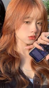 Charming Pretty Girl with Chestnut Brown Hair and Wispy Bangs - Cute Girl Photo-9