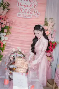 Elegant Vietnamese Bride in Pink Ao Dai: A Stunning Traditional Wedding Ceremony-2