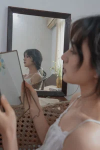 Aesthetic Portrait Photography: Art Language Vol.9230 Featuring Xiao Yu Tian Qi – Quiet Moments and Window Side Reading Reflections-11