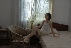 Aesthetic Portrait Photography: Art Language Vol.9230 Featuring Xiao Yu Tian Qi – Quiet Moments and Window Side Reading Reflections-9