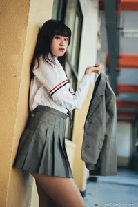 Elegant Campus Fashion: Ruoying’s Sophisticated Urban Style at the University of Science and Technology Beijing (USTB) with Chic Black Stockings-42