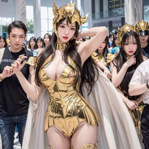 Discover the Golden Saintess: Majestic Beauty in Realistic Style - Saint Seiya-18