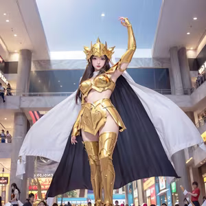 Discover the Golden Saintess: Majestic Beauty in Realistic Style - Saint Seiya-5