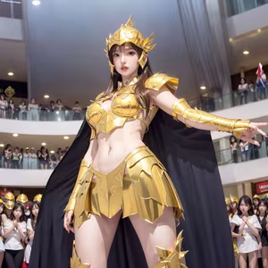 Discover the Golden Saintess: Majestic Beauty in Realistic Style - Saint Seiya-24