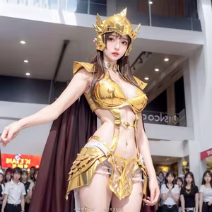 Discover the Golden Saintess: Majestic Beauty in Realistic Style - Saint Seiya-10