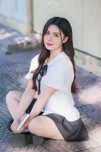 Charming Schoolgirl in Elegant Uniform: A Glimpse of Youthful Beauty-9