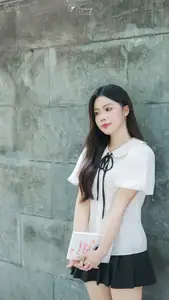 Charming Schoolgirl in Elegant Uniform: A Glimpse of Youthful Beauty-5