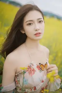 Ying Er YY Captivating in Golden Flower Field – YiTuYu Art Language Vol.8672-45