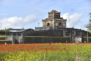 Stunning Giant Lotus Flower Installation at Hue Imperial City: A Vibrant Lunar New Year Celebration in Vietnam-8