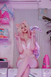 Yae Miko Genshin Impact Cosplay by Bao Zou Li Yu Wang Amidst Sakura Blossoms-10