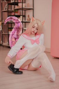 Yae Miko Genshin Impact Cosplay by Bao Zou Li Yu Wang Amidst Sakura Blossoms-4