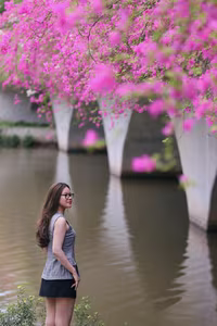 Vibrant Pink Bougainvillea Bridge: Ecopark Hung Yen's Hottest New Check-in Spot Captivating Youth-4