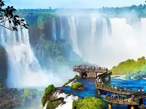 Admire Iguazu National Park: Incredible majestic Devil's Throat Falls scene at Brazil - Argentina border-4