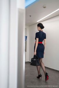 Qing Miao in Flight Attendant Uniform - XingYan  Vol.354 - Elegant and Alluring Beauty-16