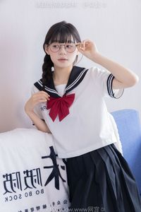 Chinese Model No.548 Nuomi: Fresh JK Uniform Style with Pile Socks and Sports Shoes by BoBoSocks-31