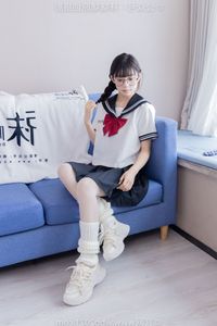 Chinese Model No.548 Nuomi: Fresh JK Uniform Style with Pile Socks and Sports Shoes by BoBoSocks-14