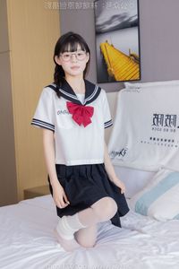 Chinese Model No.548 Nuomi: Fresh JK Uniform Style with Pile Socks and Sports Shoes by BoBoSocks-12