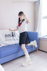 Chinese Model No.548 Nuomi: Fresh JK Uniform Style with Pile Socks and Sports Shoes by BoBoSocks-20