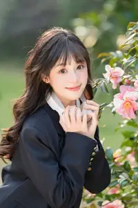 YiTuYu Vol.8694: Xia Yu Xiao Nian's Radiant Smile with Ukulele Amidst Spring Blossoms-7