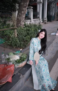 Elegant Hanoi vibes in floral Ao Dai-0