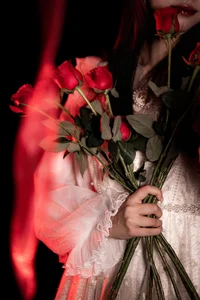 Elegant Red Dream Lolita Fashion Photography - YiTuYu Art Language Vol.9098 featuring Model A Tang-16