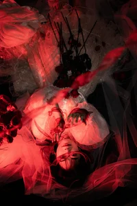 Elegant Red Dream Lolita Fashion Photography - YiTuYu Art Language Vol.9098 featuring Model A Tang-12