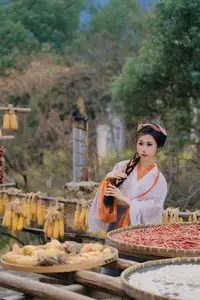 Discover Shen Xuan Mei's Grace in Hanfu Amidst Ancient Village Charm - YiTuYu Vol.8713-4