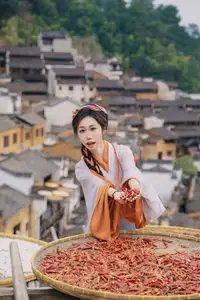 Discover Shen Xuan Mei's Grace in Hanfu Amidst Ancient Village Charm - YiTuYu Vol.8713-12