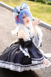 Sweet Enchantment: Coser Hua Qi Hana as Neko Rem Part02-19